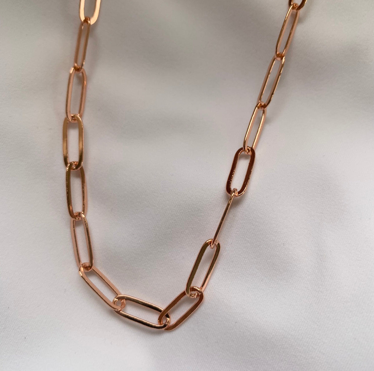 Rose gold paperclip chain Clearance