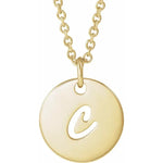 Load image into Gallery viewer, 14kt Gold Personalized Script Initial Pendant - Online Exclusive
