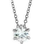 Cargar imagen en el visor de la galería, Diamond Solitaire April Birthstone Necklace - Online Exclusive
