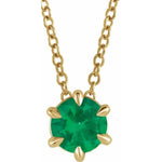 Cargar imagen en el visor de la galería, Emerald Solitaire May Birthstone Necklace - Online Exclusive
