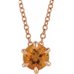 Load image into Gallery viewer, Citrine Solitaire November Birthstone Necklace - Online Exclusive
