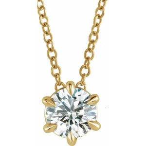 Diamond Solitaire April Birthstone Necklace - Online Exclusive