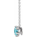 Load image into Gallery viewer, Blue Zircon Solitaire December Birthstone Necklace - Online Exclusive
