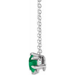 Load image into Gallery viewer, Emerald Solitaire May Birthstone Necklace - Online Exclusive
