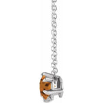 Load image into Gallery viewer, Citrine Solitaire November Birthstone Necklace - Online Exclusive

