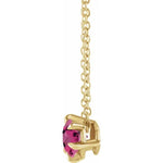 Cargar imagen en el visor de la galería, Pink Tourmaline Solitaire October Birthstone Necklace - Online Exclusive
