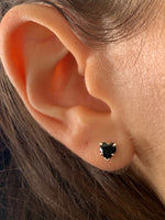 Load image into Gallery viewer, Black Onyx Heart Earrings - Online Exclusive
