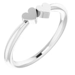 Load image into Gallery viewer, Sterling Silver Engravable Two Heart Ring  - Online Exclusive
