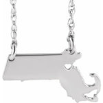 Charger l&#39;image dans la galerie, State Necklace with Heart Pierced City - Online Exclusive
