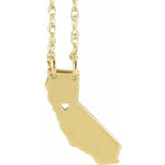 Load image into Gallery viewer, State Necklace with Heart Pierced City - Online Exclusive
