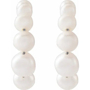 Pearl Hoop Earrings - Online Exclusive