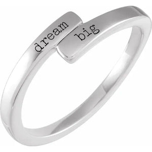 Engravable Bypass Ring  - Online Exclusive