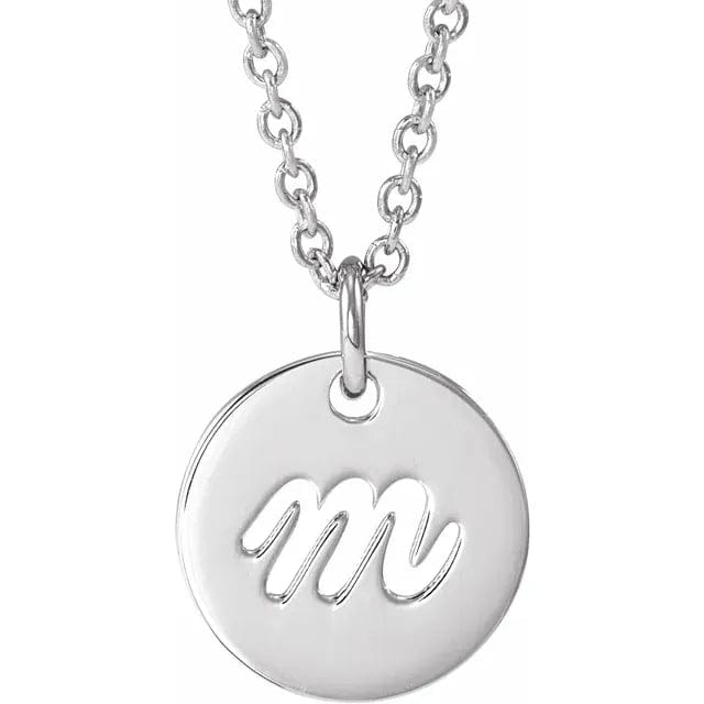 Sterling Silver Personalized Script Initial Pendant - Online Exclusive