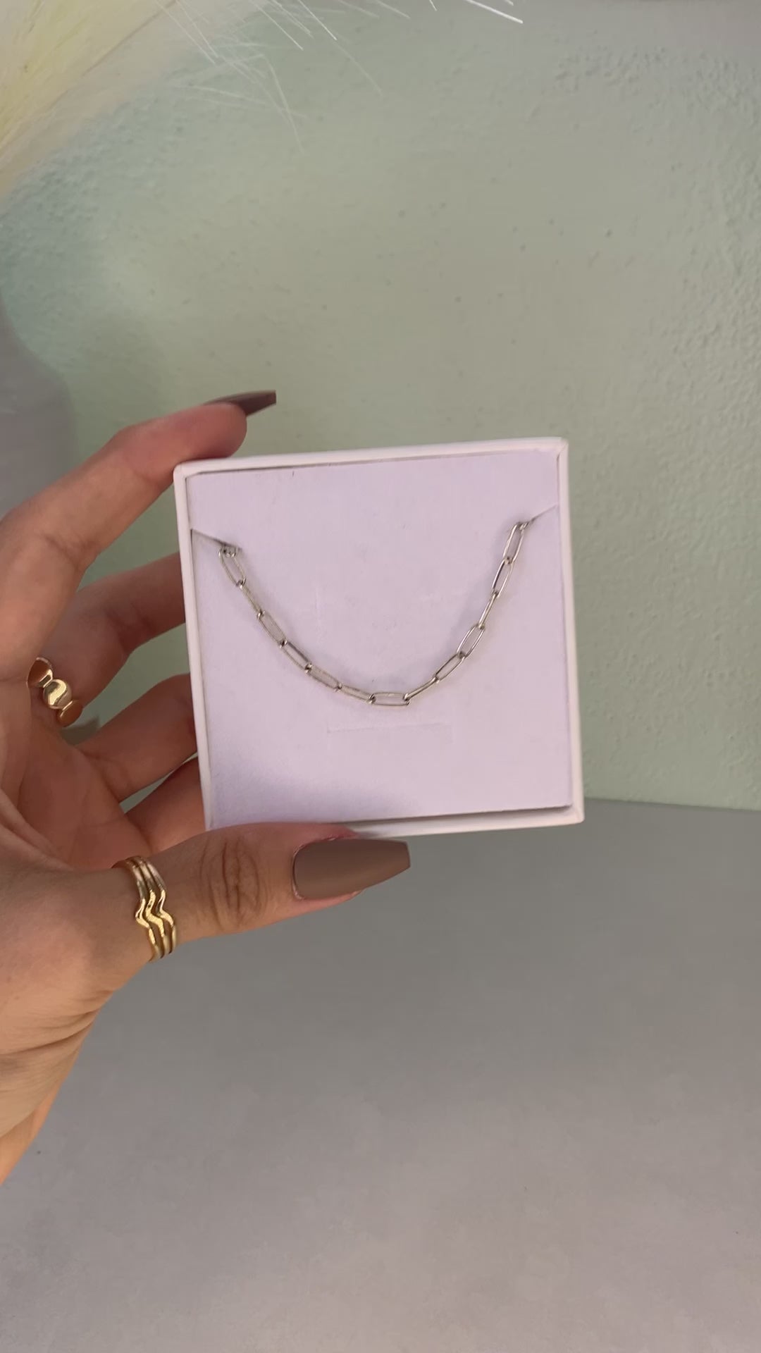 Silver PaperClip Chain Necklace