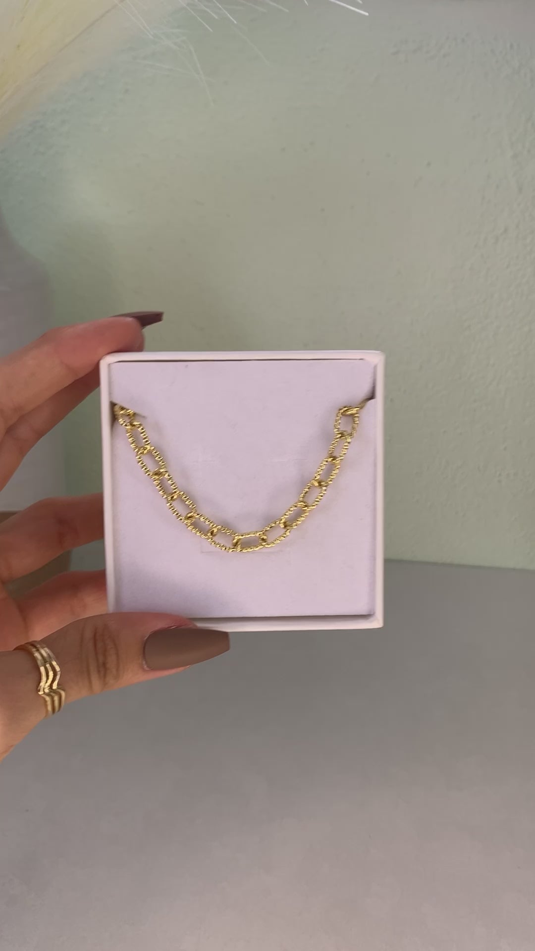 Thick Textured Paperclip Chain Necklace