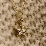 Load image into Gallery viewer, Baguette Cubic Zirconia Star Necklace
