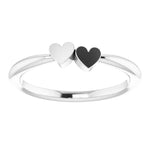 將圖片載入圖庫檢視器 Sterling Silver Engravable Two Heart Ring  - Online Exclusive
