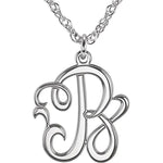 Load image into Gallery viewer, Solid Gold Personalized Script Monogram Initial Pendant - Online Exclusive

