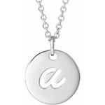 Load image into Gallery viewer, Sterling Silver Personalized Script Initial Pendant - Online Exclusive
