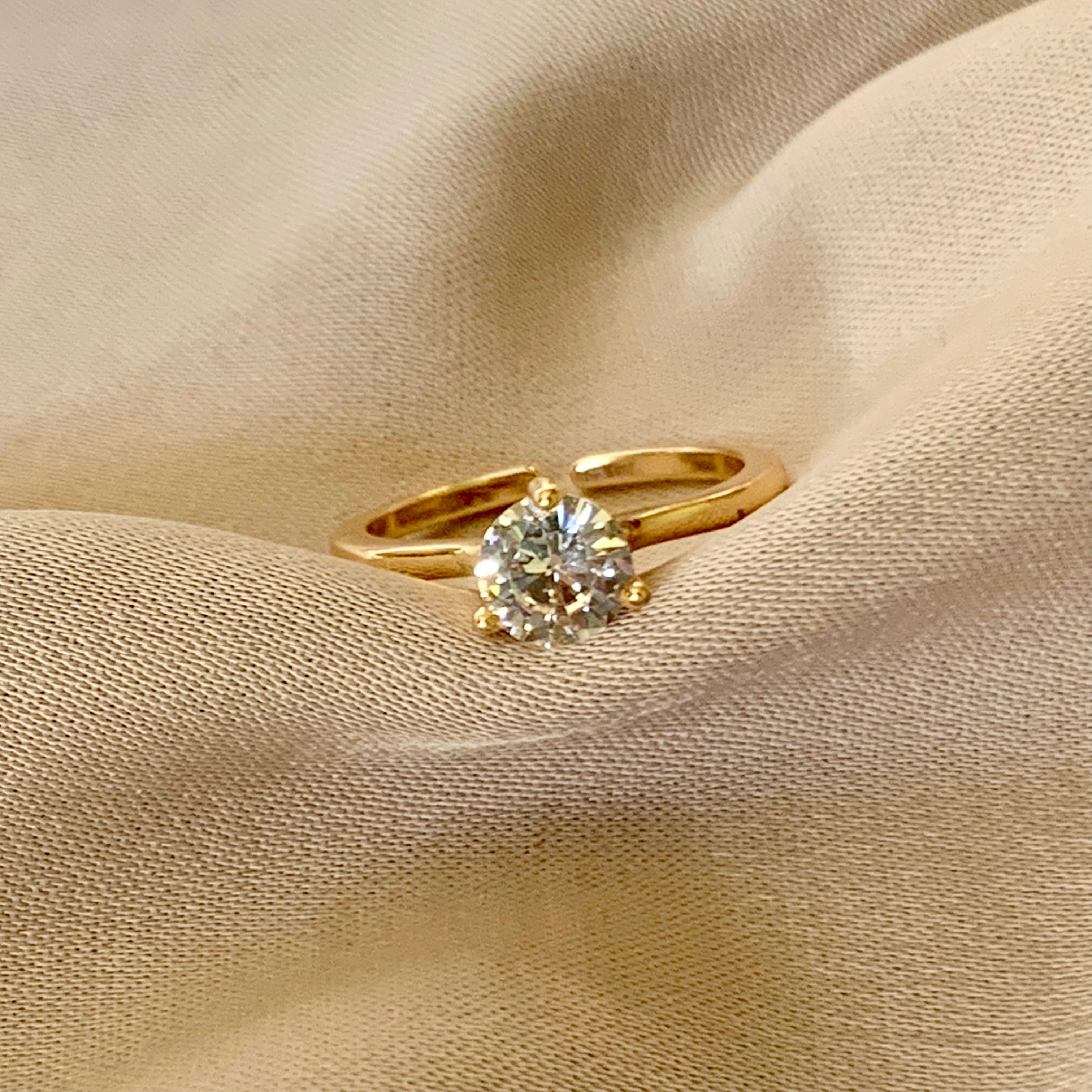 Flawless Cubic Zirconia Solitaire Ring