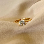 Load image into Gallery viewer, Flawless Cubic Zirconia Solitaire Ring
