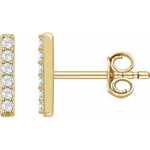 Cargar imagen en el visor de la galería, Diamond Bar Earrings - Online Exclusive
