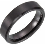 Load image into Gallery viewer, Men&#39;s Black PVD Tungsten Satin Beveled Edge Band - Online Exclusive
