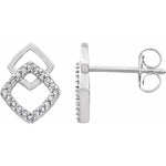 Load image into Gallery viewer, Diamond Geometric Earrings - Online Exclusive
