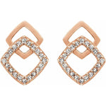 Load image into Gallery viewer, Diamond Geometric Earrings - Online Exclusive
