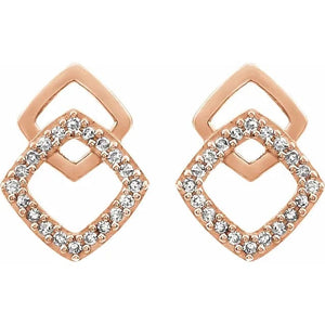Diamond Geometric Earrings - Online Exclusive