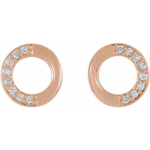 Diamond Accent Circle Earrings - Online Exclusive