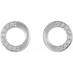 Cargar imagen en el visor de la galería, Diamond Accent Circle Earrings - Online Exclusive
