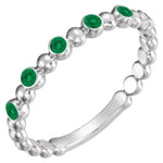 Load image into Gallery viewer, Lab Created Emerald Stacking Band - Online Exclusive

