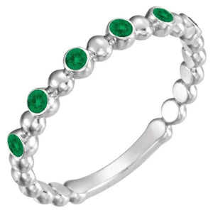 Lab Created Emerald Stacking Band - Online Exclusive