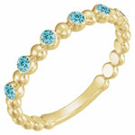 Load image into Gallery viewer, Blue Zircon Stacking Band - Online Exclusive
