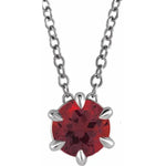 Load image into Gallery viewer, Garnet Solitaire January Birthstone Necklace - Online Exclusive
