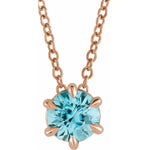 Load image into Gallery viewer, Aquamarine Solitaire March Birthstone Necklace - Online Exclusive

