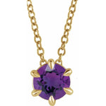 Charger l&#39;image dans la galerie, Amethyst Solitaire February Birthstone Necklace - Online Exclusive
