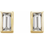 Charger l&#39;image dans la galerie, Baguette Bezel Diamond Stud Earrings - Online Exclusive
