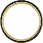 Cargar imagen en el visor de la galería, Men&#39;s 18kt Yellow Gold PVD Titanium and Carbon Fiber Band - Online Exclusive
