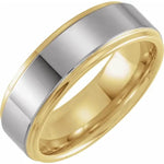 Load image into Gallery viewer, Men&#39;s 18kt Yellow Gold PVD Flat Edge Tungsten Band - Online Exclusive
