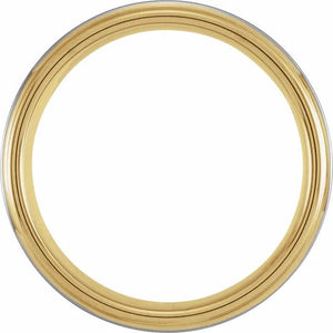 Men's 18kt Yellow Gold PVD Flat Edge Tungsten Band - Online Exclusive