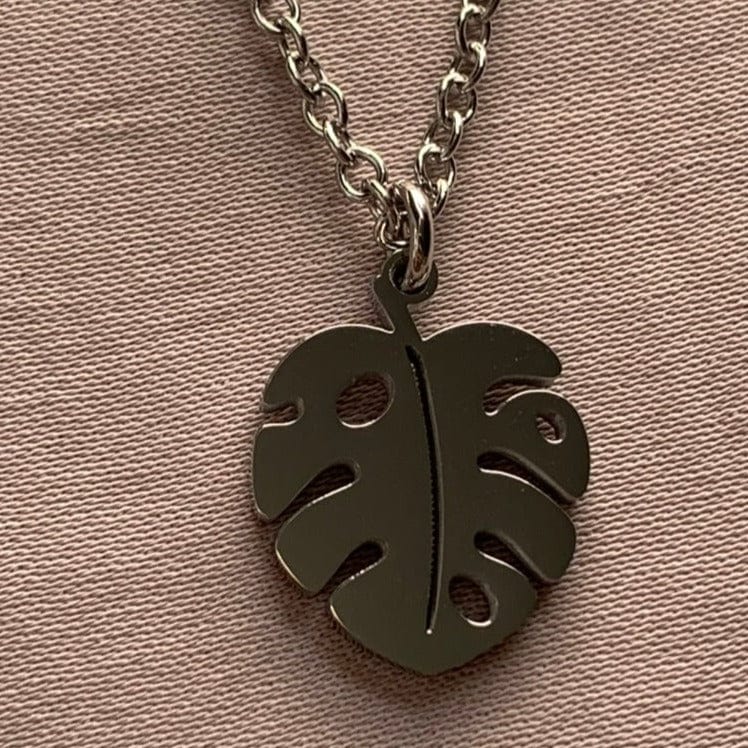 Stainless Steel Monstera Leaf Necklace