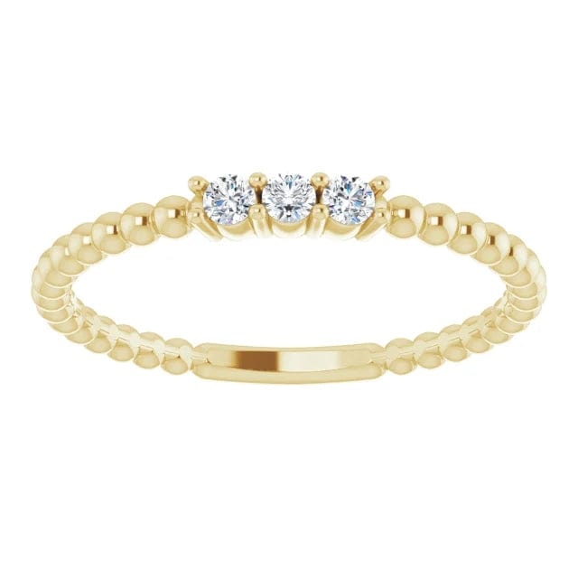 Diamond Beaded Stacking Ring - Online Exclusive