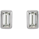 Load image into Gallery viewer, Baguette Bezel Diamond Stud Earrings - Online Exclusive
