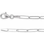 Load image into Gallery viewer, Fine Elongated Paperclip Chain Bracelet - Online Exclusive
