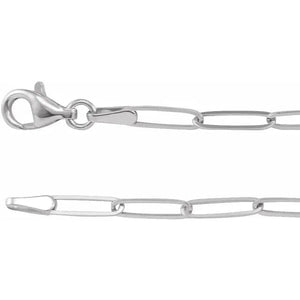 Fine Elongated Paperclip Chain Bracelet - Online Exclusive