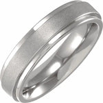 Load image into Gallery viewer, Men&#39;s Titanium Raised Flat Edge Oxidized Band - Online Exclusive
