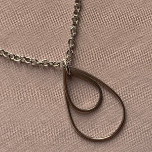 Stainless Steel Tear Drop Necklace