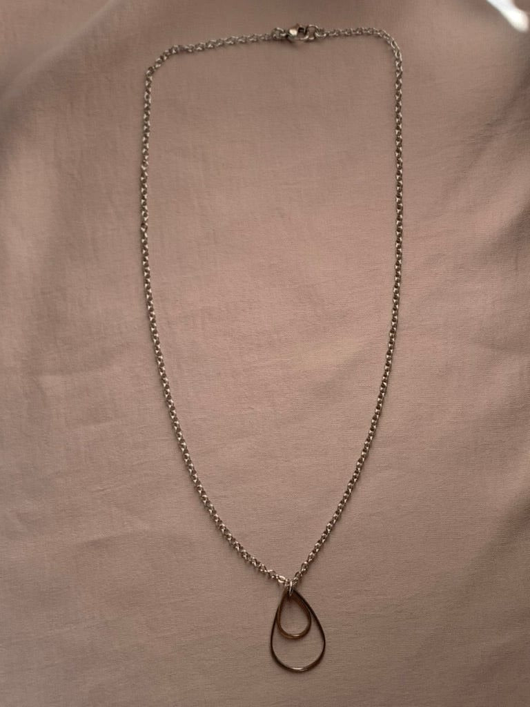 Stainless Steel Tear Drop Necklace